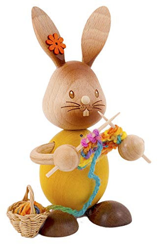 Dregeno Erzgebirge - Hase »Stupsi« mit Strickzeug