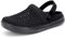 HKR Sabot Femme Mules et Jardin Femme Sandales Chaussure Plage Sport Respirant Femme été Pantoufles Piscine Pieds Sensibles Noir EU 38