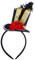 Lurrose Mini Zylinder Stirnband Mit Rosenfeder - Zirkus Halloween Hut für Damen Cosplay