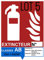 Autocollant vinyl - Signalétique extincteur AB Eau + Additif - L.150 x H.200 mm - 5