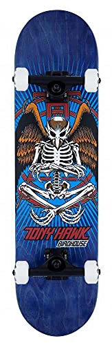 Birdhouse Hawk Birdman Stage 3 Factory Komplettes Skateboard, Blau, 20,3 cm