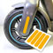 4 Aufkleber - Ovale Streifen geeignet für Segway Ninebot Max g30d E-Scooter (Gelb Reflektierend)