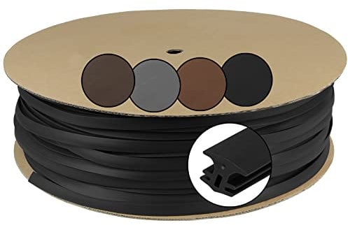 Montafox Fugendichtband Fugenband 25 m 50 m 100 m Breite 5-7 mm 7,5-10 mm Terrassenfugenband Fugendichtung Terrassendielen WPC Holz Stein Terasse Balkon, 7.5-10 mm/50 m/Schwarz