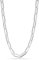 LeCalla 925 Sterling Silber Italienisch 4,5 MM Diamond-Cut PaperClip Link Kette Halskette für Frauen 18 Zentimeter