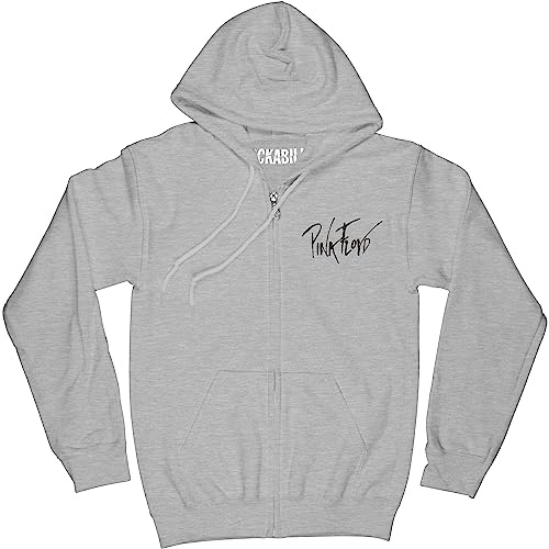 Pink Floyd Hoodie The Wall Faded Hammers Logo Official Mens Grey Pullover XL