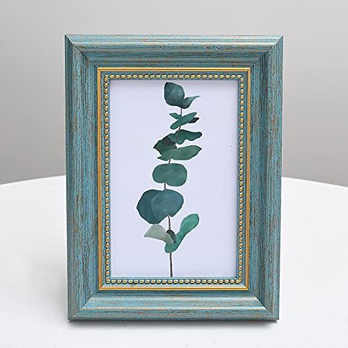 HNDXLHH Bilderrahmen Blauer See Fotorahmen Klassisches Design Bilderrahmen Holz Bilderrahmen 13x18 Rahmen mit Plexiglas Objektrahmen für Tisch- und Wandmontage, Heimdekoration