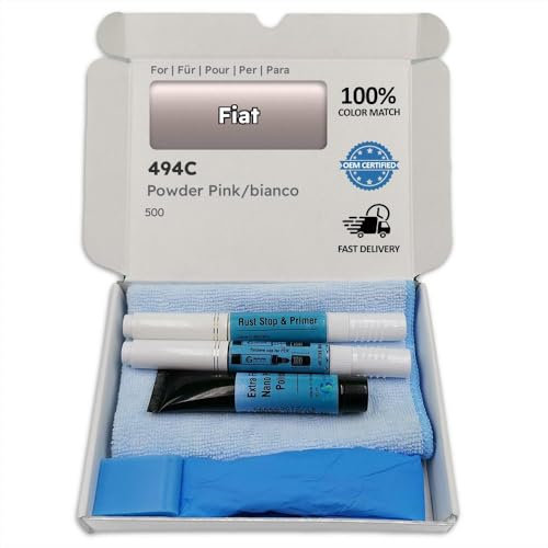 Genuine Colors Pennarello a vernice POWDER PINK BIANCO STELLA 494C per Fiat Rosa 500