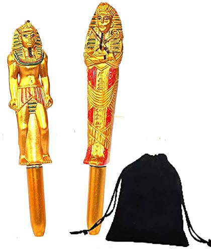 ZHome Lustige Kugelschreiber/Ägyptischer Pharao, Kugelschreiber/Schreibwaren, Geschenk für Studenten/Büro, schnelltrocknend, zufällige Auswahl, 2 Stück