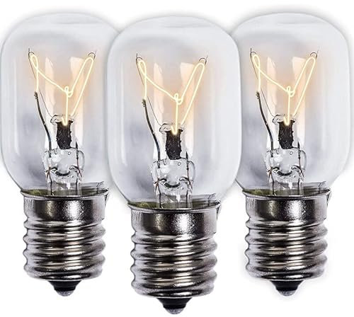 Zubehör Mikrowellen-Glühbirne 40W E17 125V Ersatzteil – passgenau für kompatibel mit Whirlpool-Mikrowellen und den Lava-Lampen – 3er-Pack