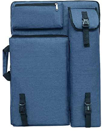Rucksack A3 Zeichenbrett Groß Tragetasche mit Schultergurt Transporttasche Multifunktional Tasche Zeichenplatten Tragbar Transportmappe 65x47 cm Wasserdicht Zeichenplattentasche für Skizze Künstler