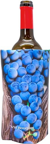 VB VIN BOUQUET FIE 1197 Funda Enfriadora Ajustable con Banda Elástica Antideslizante Uvas Negras