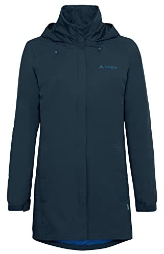 VAUDE Women's Escape Parka - Wasserdichter Regen-Parka aus recyceltem Polyester, 87,5cm Länge, Atmungsaktiv & Winddicht, PFC-frei, Nachhaltig