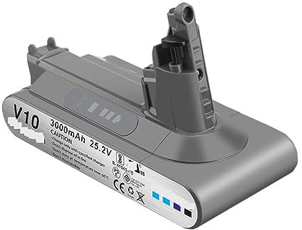 KAMNIK Compatible for la Batterie d'aspirateur Dyson V6 V8 V10 V11Series SV07 SV09 SV10 SV12 DC62 Absolute Fluffy Animal Pro Bateria Rechargeable (Color : V10 3000mAh)