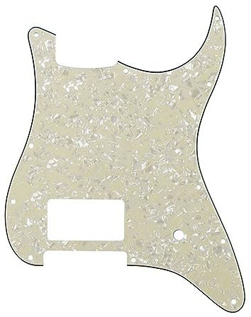ROZILO 11 Loch ST/Strat Style One Humbucker Gitarre Schlagbrett für USA/Mexiko Fender Tom Delonge Strat E-Gitarre Aged Pearl