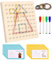 Holz Geoboard Montessori Spielzeug3 4 5 Jahre,Holzspielzeug kinder spiele,50 Gummibänder zum Erstellen von Figuren & Formen,Kinder Geometriebrett Lernspiele Peg Board,Motorikspielzeug Lernspielzeug