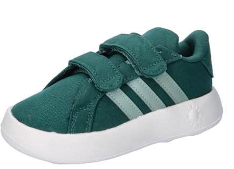 adidas Grand Court 2.0 Shoes Kids Tennisschuhe, Collegiate Green/Off White/core Black, 26 EU