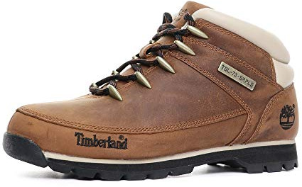Timberland Mens Euro Sprint Mid Full Grain Leather Orange Boots 9 UK