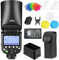 Godox V1S Rundb Kamerablitz 76W Speedlite Cámara Profesional Flash 1/8000 HSS 2.4G Wireless X System TTL con 2600mAh Li-Ion Compatible con Sony a7IV a7III a7RIII a7RII a7C a6400 a6000 a9 a77