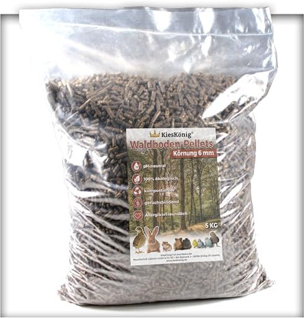Waldboden Pellets 6 mm Einstreu naturbelassen für Tierställe u. Gehege geruchsneutral 20 kg