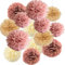 14 Stück Pompons Deko Boho Party Thema Hochzeitsdeko Tisch Deko Geburtstag Seidenpapier Pompons Papier Babyparty Deko Boho Neutrale Party Dekorationen