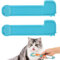 NQEUEPN 2pcs Mangeoire en Bande de Chat, Cuillère à Presser Distributeur de Friandises pour Chat pour Nourriture Humide Liquide Collation Purée Alimentation Fournitures (Bleu)