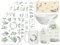 Sugeru Rub On Sticker - 4PCS Set | Sprüche Deko für Geburtstag, Raysin Keraflott, Silikonformen Gießformen, Hochzeit, Familie Folie für Möbel, Glas, Holz, Fotoalbum, Aufkleber Aesthetic (Eukalyptus)