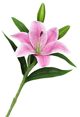 BLSYHDH Künstliche Lilien, Künstliche Lilien, Tischdekoration, Blumensträuße, Künstliche Lilien für Hochzeiten, Künstliche Lilien aus Stoff für Zuhause, Hochzeit, Vase, Küche,(#Lavender)