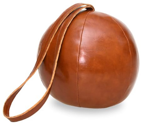 TOPANBIETER 999 Dekorativer Türstopper PU Lederball mit Schlaufe Türhalter Fensterpuffer Bodenstopper Tür Stopper (PU Lederball mit Schlaufe)