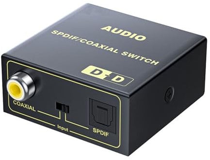 Koaxial-zu-optisch-Digital-Konverter, Premium-Sound-Decoder, Unterstützt Externe TV-Lautsprecher, Verstärker und Schalter mit Optischer und Koaxialer Tonausgabe