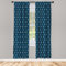 ABAKUHAUS Anker Vorhänge 2er-Pack, Nautische Muster mit klassischen Farben und Anker Simplistic Design Sailor Ship Print, Vorhang für Wohnzimmer Schlafzimmer, 4 Stück 75 cm x 225 cm, Blau Weiss