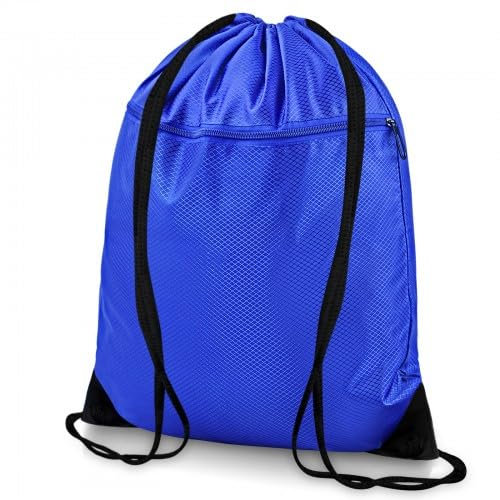 Mochila Deportiva de Cuerdas, Bolsa con Cordón Impermeable para Gimnasio, Mochila Deportiva de Tela Oxford, Bolsa de Cuerdas, Mochilas de Cuerdas para Mujer y Hombre (Azul real)