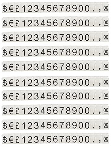 OFFSCH 20 Stk Preisschild preisaufsteller Preisanzeige Preisauszeichnungsschilder Geschäft Warenpreistafeln Werbeschild mit Nummernschild Einkaufszentrum Lieferungen Plastik Transparent