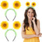Chuangdi 2 Stück Karneval Haarreifen Kopfschmuck Niedliche Stirnbänder Haarschmuck für Erwachsene Weihnachten Party Kostüm Accessoires(Orange,Sonnenblume)