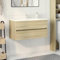 Homgoday Mueble de lavabo de roble Sonoma, 90 x 38,5 x 45 cm, madera de ingeniería, juego de muebles de baño