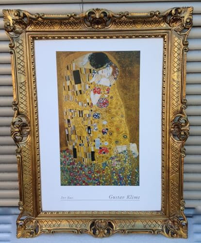 Gustav Klimt The Kiss 90x70 Gemälde Wandbild Kunstdruck Barock Bild