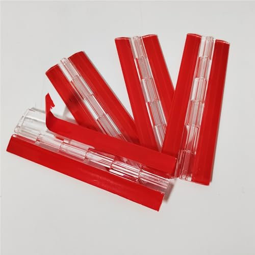 6 Transparent Plastic Acrylic Continuous Piano Hinge Acrylic Hinges 150mm（Self-Adhesive）, for DIY Box, Aquarium,Golf Cart Tray,Display Stand Etc.Adhesive Hinge（4pcs