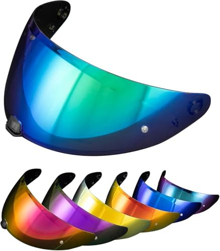 PSLER Helm Visier Verspiegelt für HJC i70 i10 HJ-31,Helmvisier Getöntes Visier Motorradhelm Zubehör Ersatz(Tiefgrün)