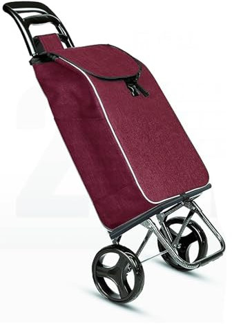 NXSLONE Carrello portaspesa,Trolley per la Spesa, Carrello portaoggetti Portatile con Ruote for la Spesa e for Salire Le Scale con Borsa Rimovibile(E)