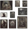 Putuo Decor Dark Academia Gothic Wandkunst, gruselige ästhetische Poster, Skelett, Totenkopf, Spukhaus, gruselige Figuren und Geisterdruck, Horror-Leinwand-Dekor für Halloween, ungerahmt, 9 Stück