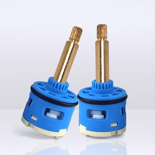 Cartucce in ceramica da 35 mm, cartucce per rubinetto in ceramica a 4 vie di ricambio per rubinetto doccia a una maniglia, valvola per rubinetto in ceramica (Model 82)