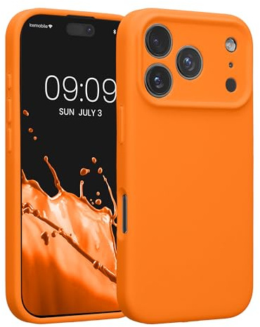 kwmobile Hülle kompatibel mit Apple iPhone 17 Pro - Hülle Silikon gummiert - Handyhülle - Handy Case in Fruity Orange