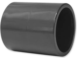 Manchon de tuyau en PVC-U, 50 mm, gris, 16 bar, pour piscine et bassin