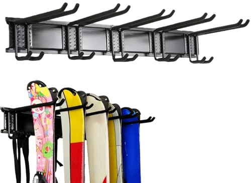 Wall Hooks for the Garage - 6-Piece Robust Versatile Hanger Garage Wall Storage Rack for Cellar Workshop Shed Garden Bicycle Power Tools Chairs Broom