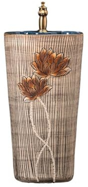 Lavabo sur pied de salle de bain extérieur avec robinet et drain – Lavabo en céramique pour une utilisation élégante dans le jardin et la terrasse, et facile à nettoyer
