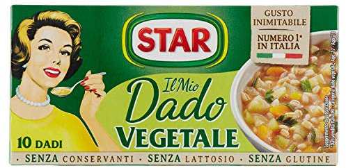 STAR il Mio Dado Vegetale con 9 verdure, 10 Dadi, 100 gr, senza conservanti, senza lattosio e senza glutine. Ottimo insaporitore per i piatti a base di verdura e pesce