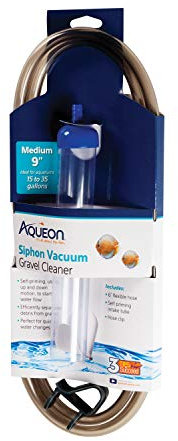 Aqueon Aspiradora de sifón Mediano para Acuario, Limpiador de Grava, 9 Pulgadas