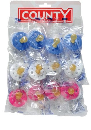 County Sales Baby Soothers Dummies Pacifiers Pack of 12 Cheap Bulk Deal Fast DEL