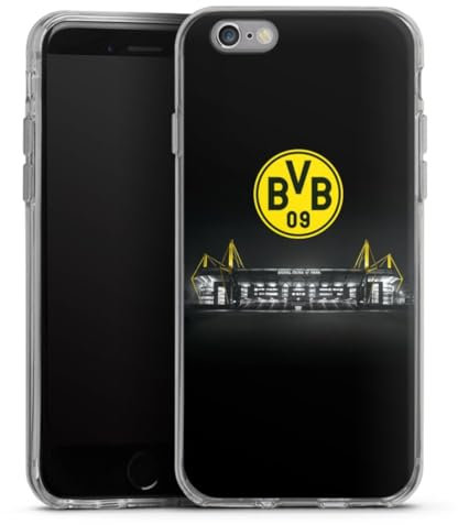 Silikon Hülle kompatibel mit Apple iPhone 6s Case transparent Handyhülle BVB Stadion Borussia Dortmund