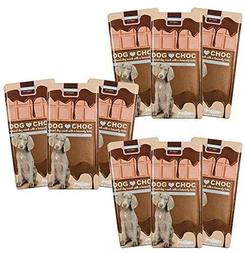 Schecker Dog Choc Choc Choc au saumon 9 x 100 g Chocolat fondant tendre pour chiens