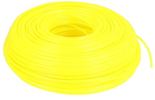 vhbw Fil de coupe universel pour tondeuse, débroussailleuse, coupe-bordure - Fil de rechange, jaune, 2,4 mm x 88 m, rond